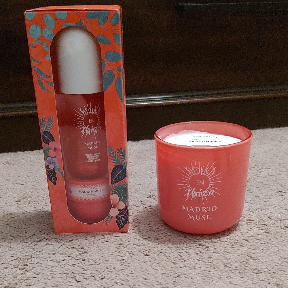 Madrid Muse Body Spray, Lotion And Candle- Pink